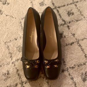 Ferragamo Dark Navy Shoes!